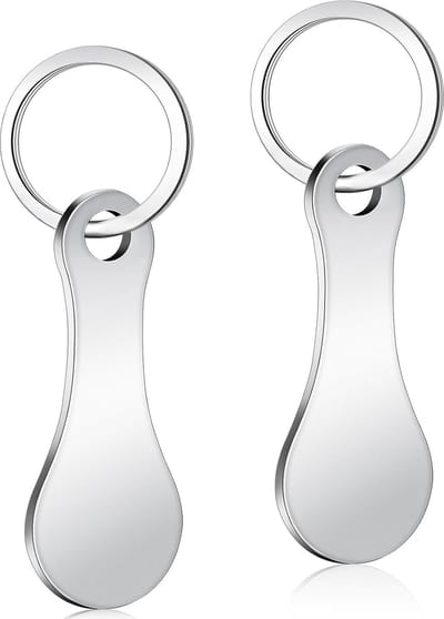 Boodschappentrolley Token Sleutelhangers - 2 Stuks Trolleymunten voor Supermarkt en Kluisje