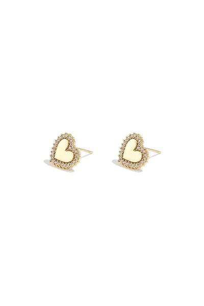 Lovely oorknopjes glamour randje goud