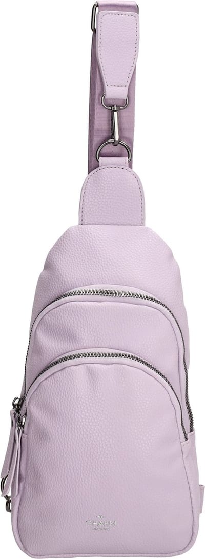 Charm London New York Schoudertas Dames - Crossbodytas met verstelbare schouderband - Tas van Imitatieleder - Lila