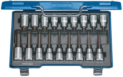 GEDORE Screwdriver set 1/2 inch, 18-piece, inner TORX T20-60, ITX 19 LKP
