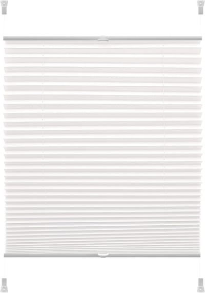 YOURSOL EASYfix Thermoplisse Verona 61,5 x 150 cm in wit, plisségordijn zonder boren, 2 bedieningsrails