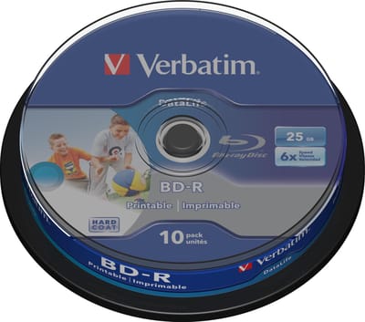 Verbatim 43804 Blu-ray BD-R disc 25 GB 10 stuk(s) Spindel Bedrukbaar