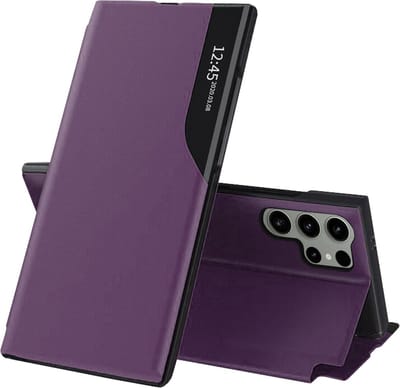 Hoesje geschikt voor Samsung Galaxy S24 Ultra - Techsuit eFold Book Case - Paars