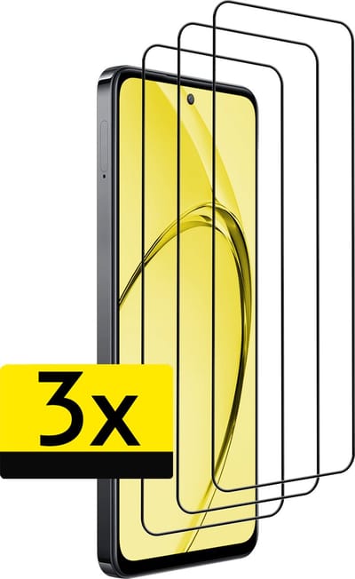 Screenprotector - Geschikt voor OPPO A80 - 3 Stuks - Full Cover - Beschermglas - Gehard Glas - Tempered Glass - Screen Protector