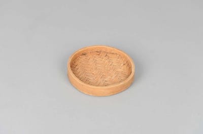 Rasteli Schaal-Kaarsenplateau Bruin D 14 cm H 2,5 cm Voordeelaanbod per 2 stuks