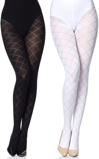 Merry Style Dames Panty 2 Pack - 60 DEN- 3D-technologie - Polyamide – Zwart/Wit – S - MS-GB-328-2B