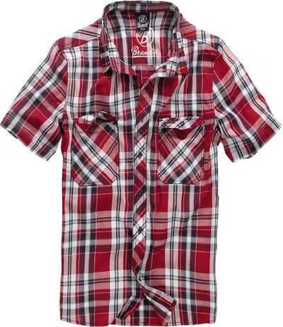 Heren - Mannen - Goede Kwaliteit - Modern - Road - Star - Classic - Casual - Urban - Shirt - Summer - Overhemd - Chartz rood