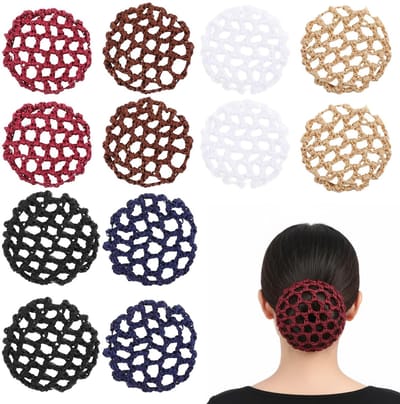 NTH products- Haarnetten 12 Stuks - Gevlochten Bunnetjes - Balletnet - Knoopnet - Hulpstof - Materiaal Touwmateriaal - Geschikt voor Vrouwen en Meisjes - Knotnet