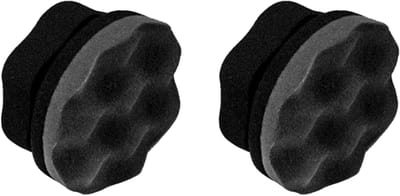 Banden Applicator - Schuim Spons - Auto Poetsen - Golvend Oppervlak - 12 x 12 x 10 cm - Zwart