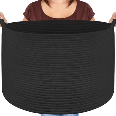 Unyqoos® Stijlvolle Opvouwbare Katoenen Wasmand met 4 Vakken, Ideaal voor Elke Kamer in Huis