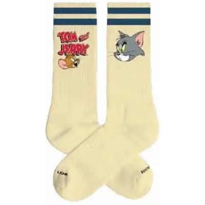 Jimmy Lion unisex sokken athletic tom and jerry heads geel (Tom & Jerry)