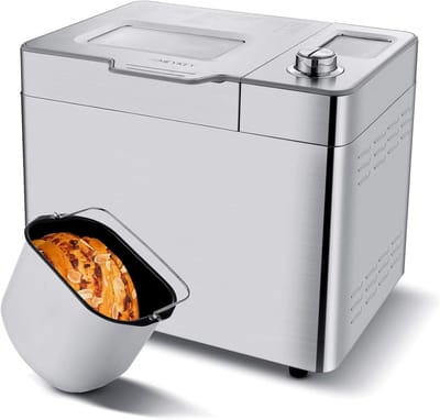 Broodbakmachine - Bakautomaat - Zelf brood maken - 25 bakprogramma's - 900 gram - Zilver