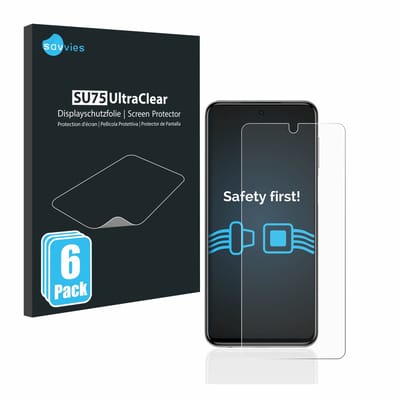 Savvies - Screenprotector voor Xiaomi Redmi Note 9S / 9 Pro - Folie Beschermfolie transparant 6 Stuks