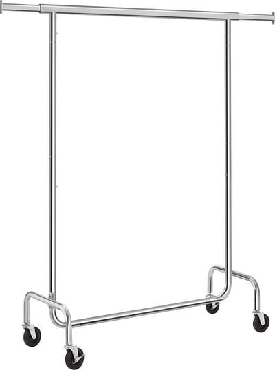 metalen kapstok max. belasting 130 kg, kast op wielen, lengte 110-150 cm Verchroomd HSR11S-Metalen kledingrek