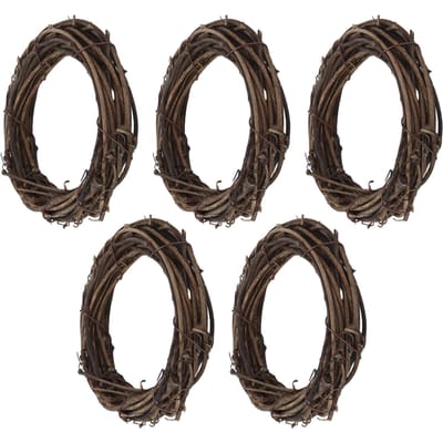 5 stuks Natuurlijke Druivenrank Kransringen Papegaaien Rotan Wijnstok Tak Krans Hoepels voor DIY Decor
