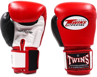 Twins Special BGVL Air Bokshandschoenen Air Mesh Rood/Wit/Zwart 16 oz
