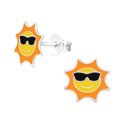 Princess Oorbellen Aburra - 925 Zilver E-coating - Zon - ∅9mm