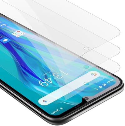 Cadorabo 3x Screenprotector geschikt voor Oukitel C23 PRO - Beschermende Pantser Film in KRISTALHELDER - Getemperd (Tempered) Display beschermend glas in 9H hardheid met 3D Touch