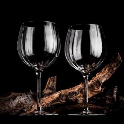 AmberGlass GC200 - Professionele Gin Tonic Cocktail Glazen Set - 2 Stuks - Handgemaakt