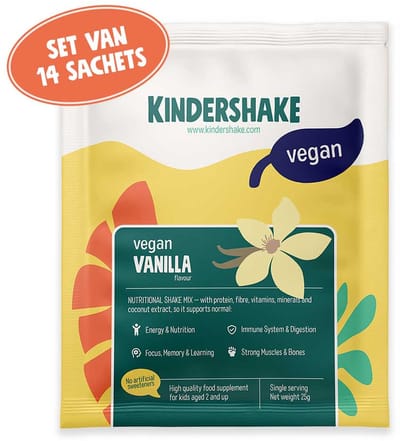Kindershake Vegan Vanille - shake voor kids en kinderen - 14 Shakes