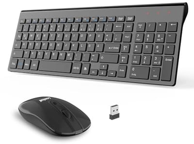 Draadloze Toetsenbord Muis Set - Stille 2.4G QWERTZ Combinatie voor PC en Laptop