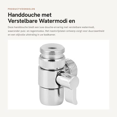 Dailygoods- Handdouche Verstelbare Watermodi - Douchekop - Haarwasaccessoires - Roestvrij Staal - Eenvoudige Installatie - Duurzaam Materiaal - Douchesproeier