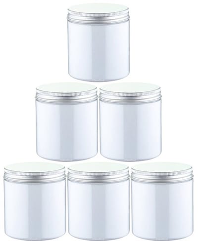 Scrubzout Perzik 300 gram - Pot met aluminium deksel - set van 6 stuks - Hydraterende Lichaamsscrub