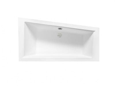 Badland INTIMA hoekbad 170 x 125 cm links wit met styropor ombouw