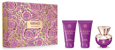 Versace Dylan Purple pour Femme Giftset - 50 ml eau de parfum spray + 50 ml showergel + 50 ml bodylotion - cadeauset voor dames