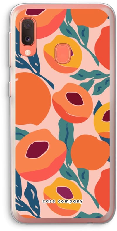 Case Company® - Hoesje geschikt voor Samsung Galaxy A20e hoesje - Perzik - Soft Cover Telefoonhoesje - Bescherming aan alle Kanten en Schermrand