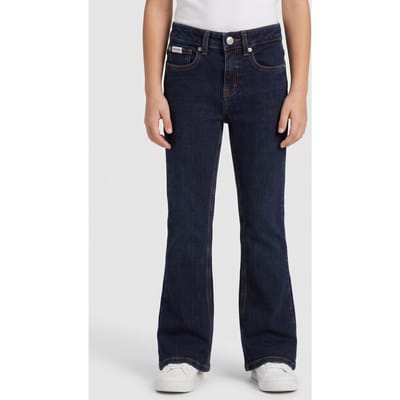 Calvin Klein Girls Flare Essential Blue Wash Jean Black Blue Stone Wash Taglia: 6 | Jeans Outlet | kids | Blu