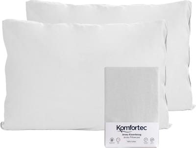 Komfortec Set van 2 Premium Jersey Kussenslopen 40x60 cm - Superzachte Kussenhoes – 100% Katoen – 150 g/m² - Wit