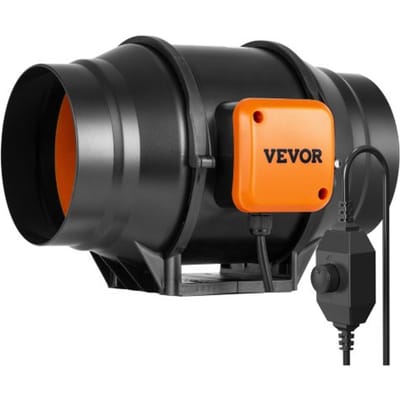 VEVOR Inline-kanaalventilator, 60W rookafzuigventilator, inline-kanaalventilator met variabele snelheidsregelaar, stille afzuigventilator met AC-motor voor koelversterkers, kweektenten, hydrocultuur