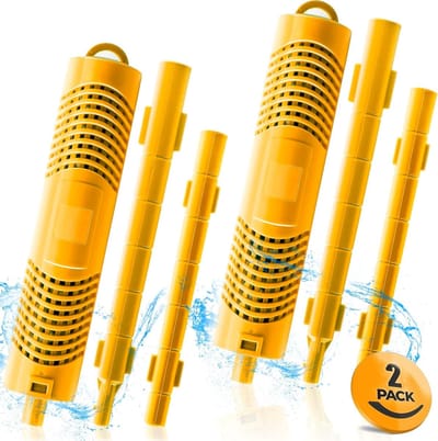 Mineraalstaafjes voor spa's - 2 stuks - Filter - Ingebouwde mineraalstaafjes voor spa's - Geschikt voor filters in bubbelbaden - Gaat 4 maanden mee - Geel