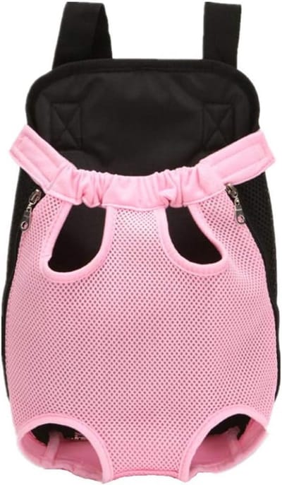 Hondendrachtzak - Comfortabele Draagtas voor Kleine Honden en Pups - Roze - Large