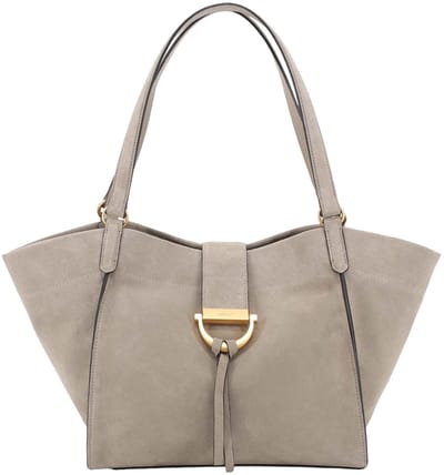 abro Leren schoudertas shopper Leather Suede Shopper Temi Siena Taupe