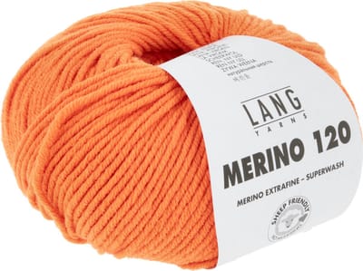 Lang Yarns Merino 120 - 659 neon oranje - Merinowol Garen