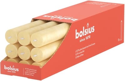Bolsius Dinerkaars Rustiek Oat Beige 27 cm - 9 Stuks