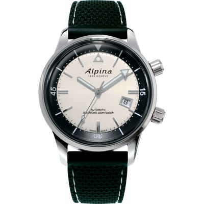 Alpina Seastrong Diver Heritage AL-525S4H6 Horloge - Rubber - Zwart - Ø 42 mm