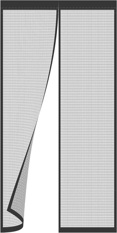 Horraam - Insectenhor Vliegengordijn - Insecten buiten houden - Magnetische sluiting - Tot 100x100cm - Zwart