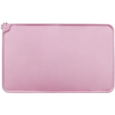 Siliconen Honden Kat Kom Mat Anti-Aanbak Huisdier Fontein Bak Waterdichte Voer Pad Puppy Honden katten Voeden Drinken Mat Draagbare Placemat 48x30cm white