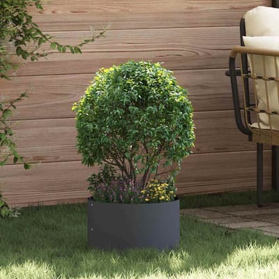 vidaXL - Plantenring - Antraciet - 30 - x - 30 - x - 20 - cm - Koudgewalst - staal