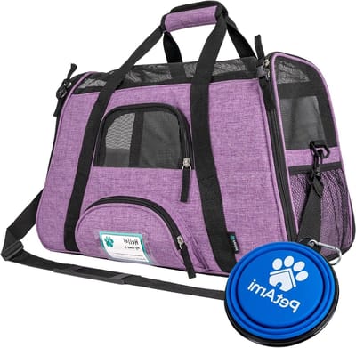 Huisdierdrager Kat Hond - Draagtas Huisdier - Reizen Huisdier - Luchtvaart Goedgekeurd - 18 Lbs Gewicht - Paars