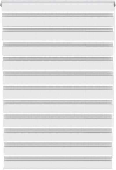 ACXIN Zebra Rollo Klemmfix - Zonder Boren - Lichtdoorlatend en Verduisterend - 100x150cm Wit