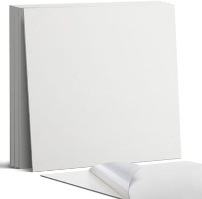 Coloray Wandpanelen Zelfklevend - Ivoorkleur Zelfklevende Wandpanelen - 50 cm x 50 cm - Grijs Wandpaneel PVC - 4 stuks - Eénkleurige Wandpanelen Zelfklevend - Wandpaneel Keuken - Wandpanelen Badkamer