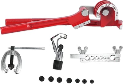 Buisexpanderset Roestvrijstaal - Felsgereedschap Koper - Buizen Bewerken - Complete Set Inclusief - 7 Gaten - Zilver