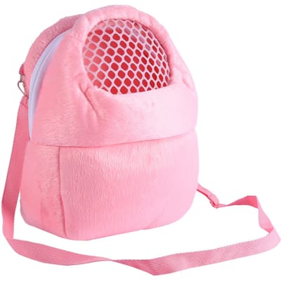 Sac de Transport pour Animaux Hamster Rat Hérisson Lapin Furet Sommeil Sortie Voyage Paquet Sac (Rose) pink