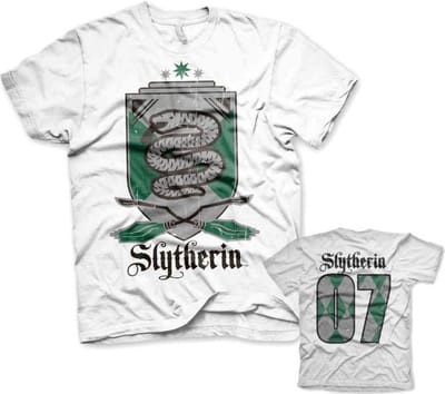 Harry Potter Heren Tshirt -S- Slytherin 07 Wit