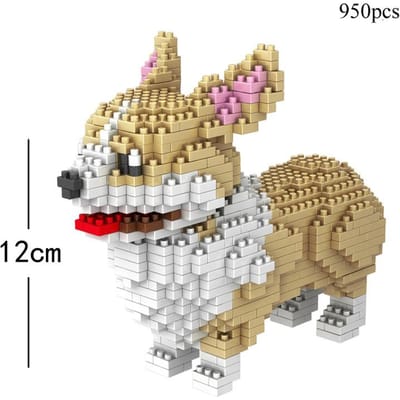 Hoge Kwaliteit Wist Hoge Kwaliteit Gebouwd Hoge Kwaliteit Schattig Hoge Kwaliteit Corgi Hoge Kwaliteit Hond Bouwset Compact formaat Hoge Kwaliteit Bouwen in bag