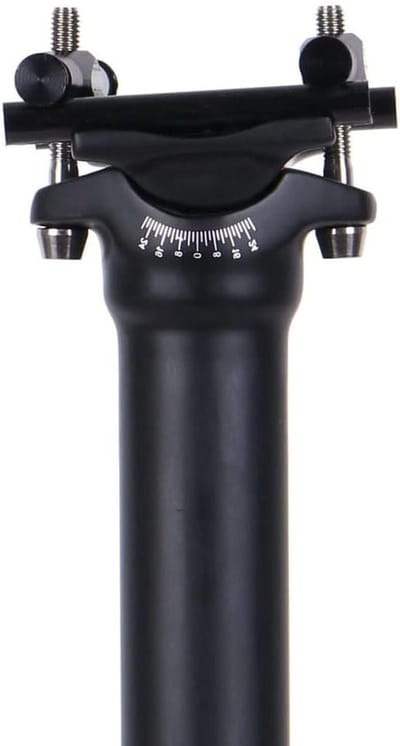 Fiets Zadelpen - Zadelsteun MTB - Comfortabel Fietsen - Verstelbare Hoek - 27.2 / 31.6 mm - Mat Zwart